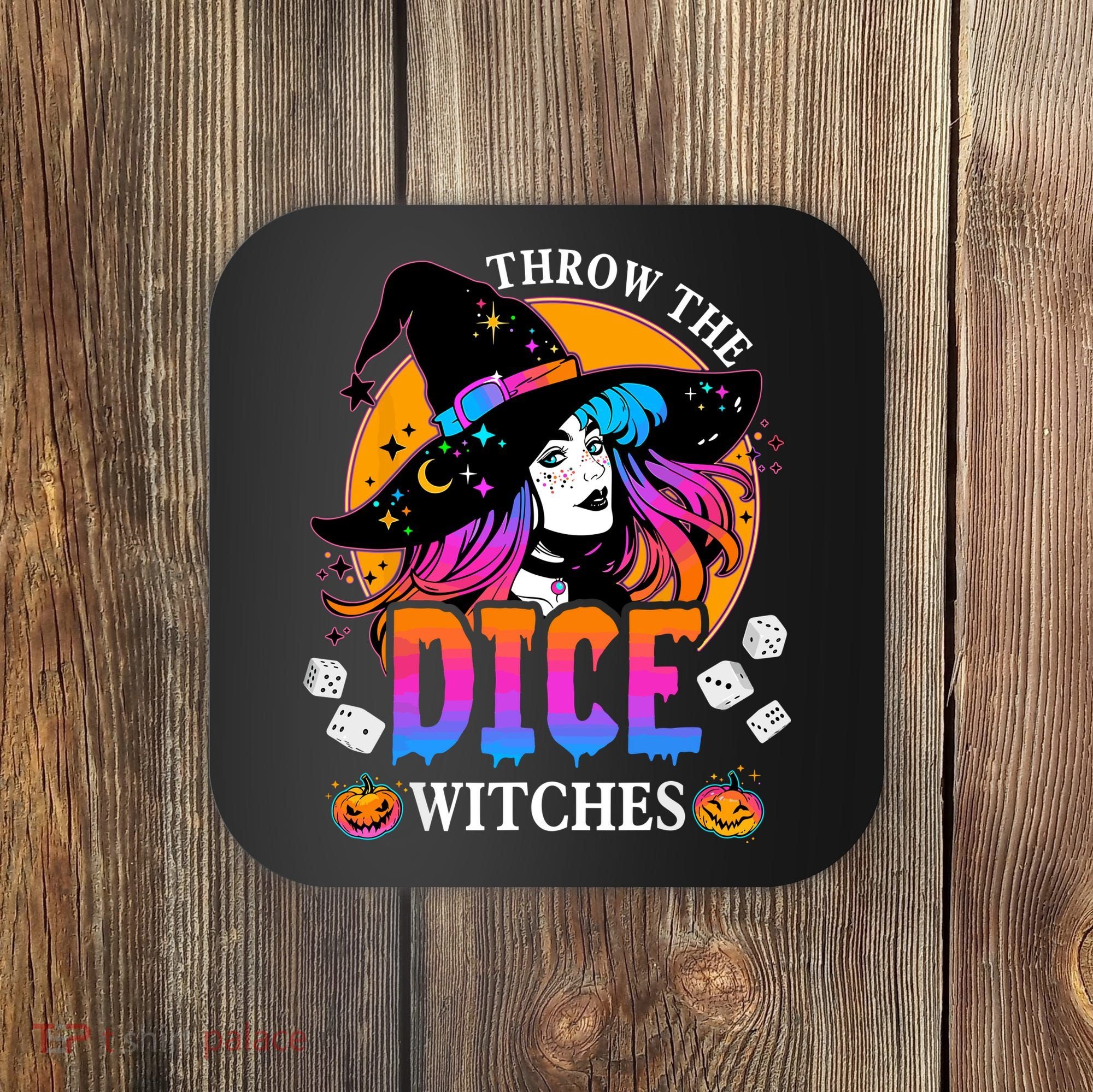 Throw The Dice Witches Bunco Happy Halloween Party Costume Coaster