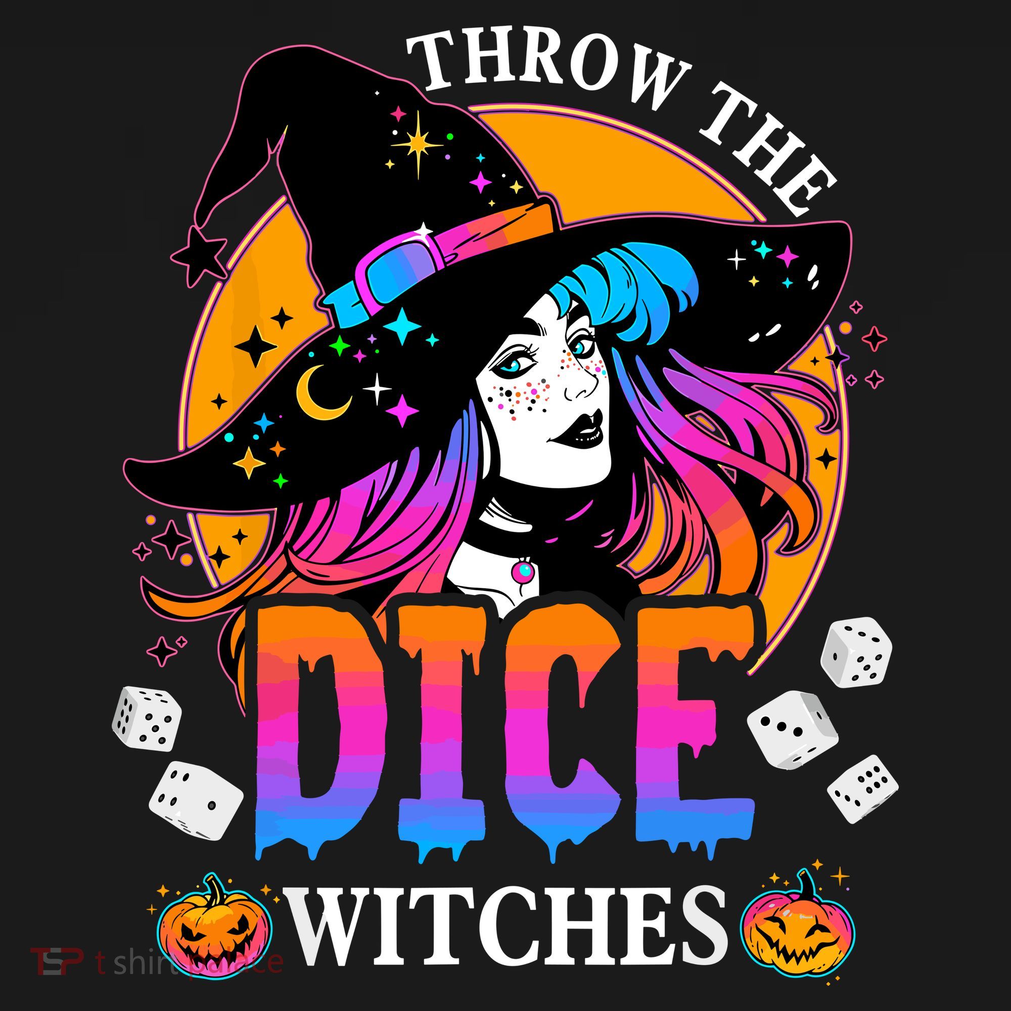 Throw The Dice Witches Bunco Happy Halloween Party Costume Women's Hoodie