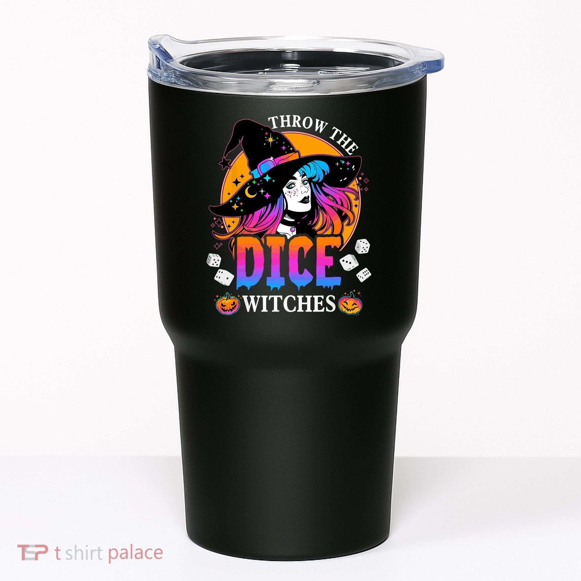 Throw The Dice Witches Bunco Happy Halloween Party Costume Tumbler