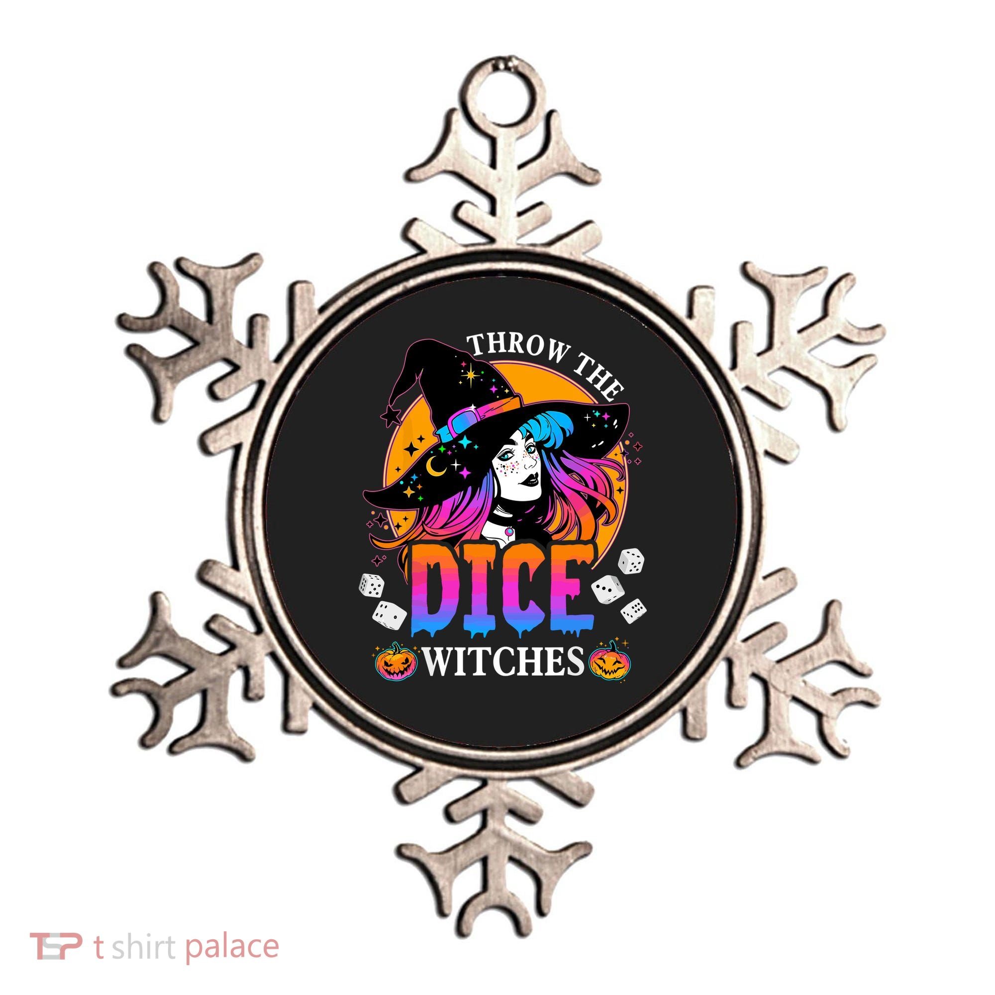 Throw The Dice Witches Bunco Happy Halloween Party Costume Ornament