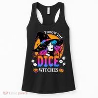 Throw The Dice Witches Bunco Happy Halloween Party Costume Women's Tank Top thumb 0