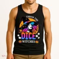 Throw The Dice Witches Bunco Happy Halloween Party Costume Tank Top thumb 3