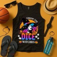 Throw The Dice Witches Bunco Happy Halloween Party Costume Tank Top thumb 4