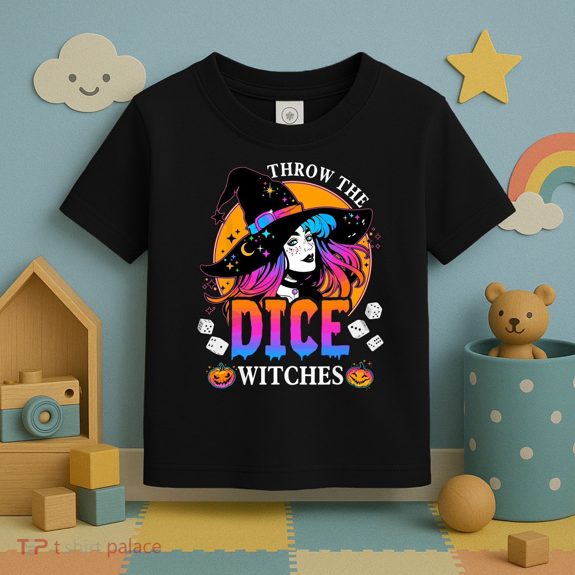 Throw The Dice Witches Bunco Happy Halloween Party Costume Toddler T-Shirt