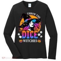 Throw The Dice Witches Bunco Happy Halloween Party Costume Women's Long Sleeve Shirt thumb 0