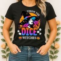 Throw The Dice Witches Bunco Happy Halloween Party Costume Women's T-Shirt thumb 2