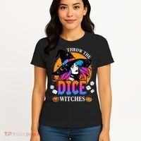 Throw The Dice Witches Bunco Happy Halloween Party Costume Women's T-Shirt thumb 4