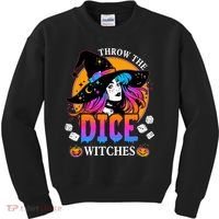 Throw The Dice Witches Bunco Happy Halloween Party Costume Kids Sweatshirt thumb 0