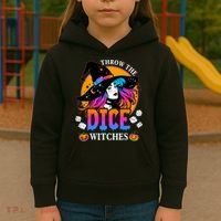 Throw The Dice Witches Bunco Happy Halloween Party Costume Kids Hoodie thumb 3
