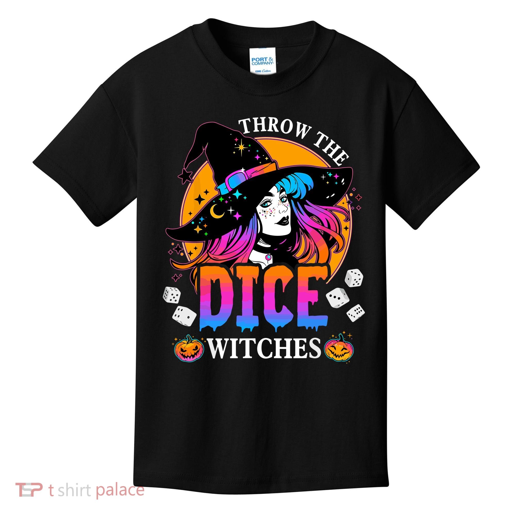 Throw The Dice Witches Bunco Happy Halloween Party Costume Kids T-Shirt