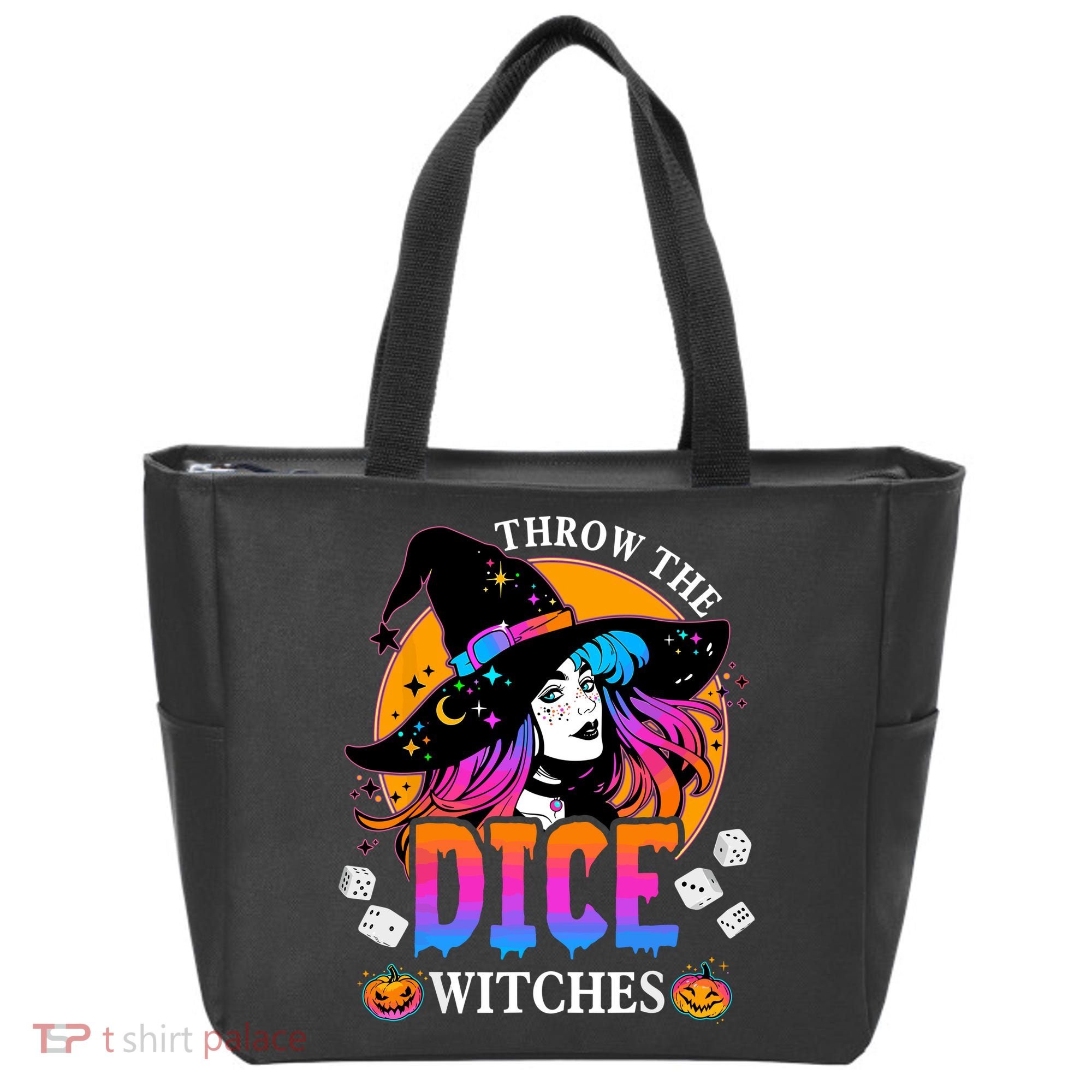 Throw The Dice Witches Bunco Happy Halloween Party Costume Tote Bag