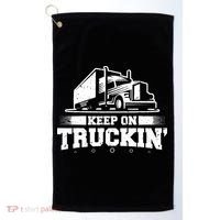 Trucker Truck Driver Keep On Truckin 18 Wheeler Golf Towel thumb 0