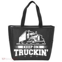 Trucker Truck Driver Keep On Truckin 18 Wheeler Tote Bag thumb 0