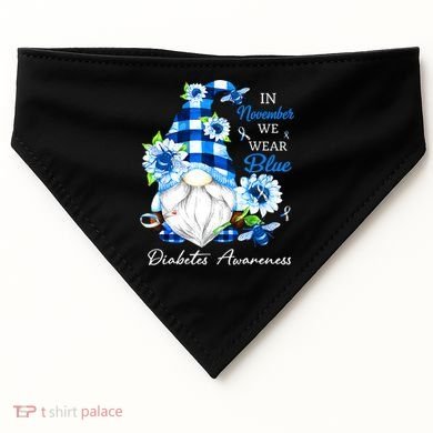 T1D T2D Diabetic Diabetes Awareness USA-Made Doggie Bandana