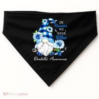 T1D T2D Diabetic Diabetes Awareness USA-Made Doggie Bandana thumb 0
