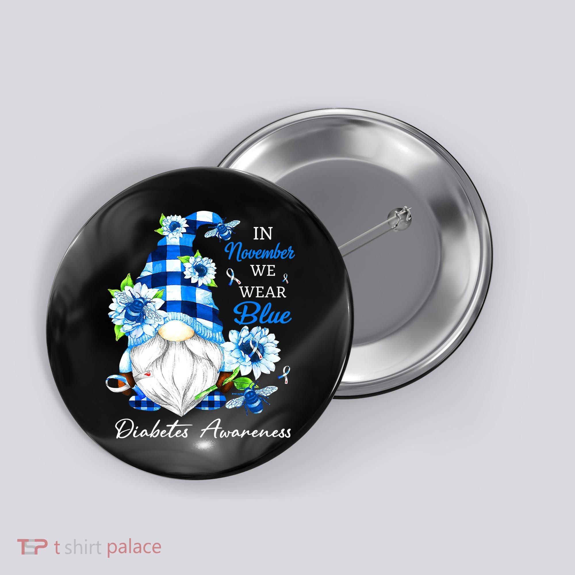 T1D T2D Diabetic Diabetes Awareness Button