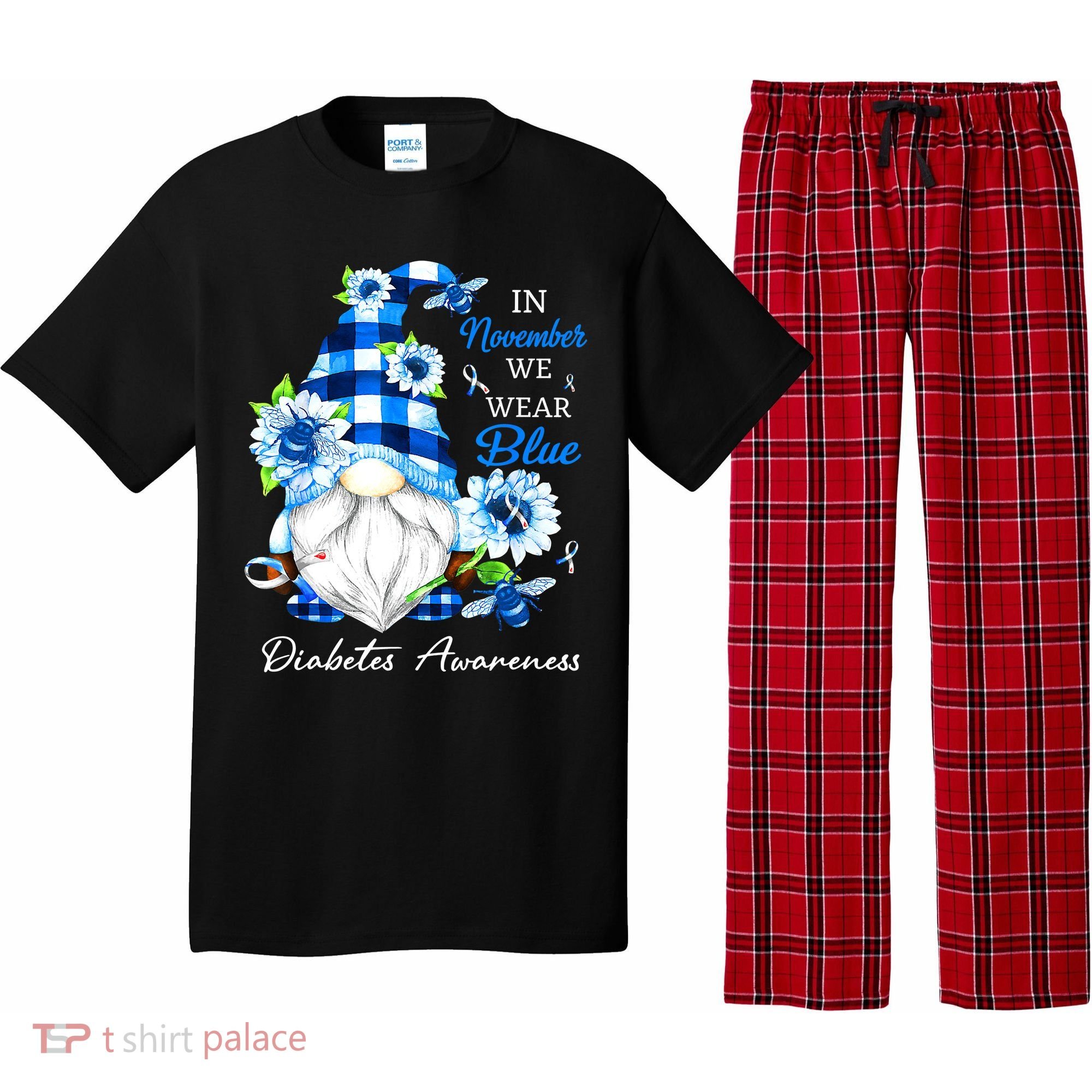 T1D T2D Diabetic Diabetes Awareness Pajama Set