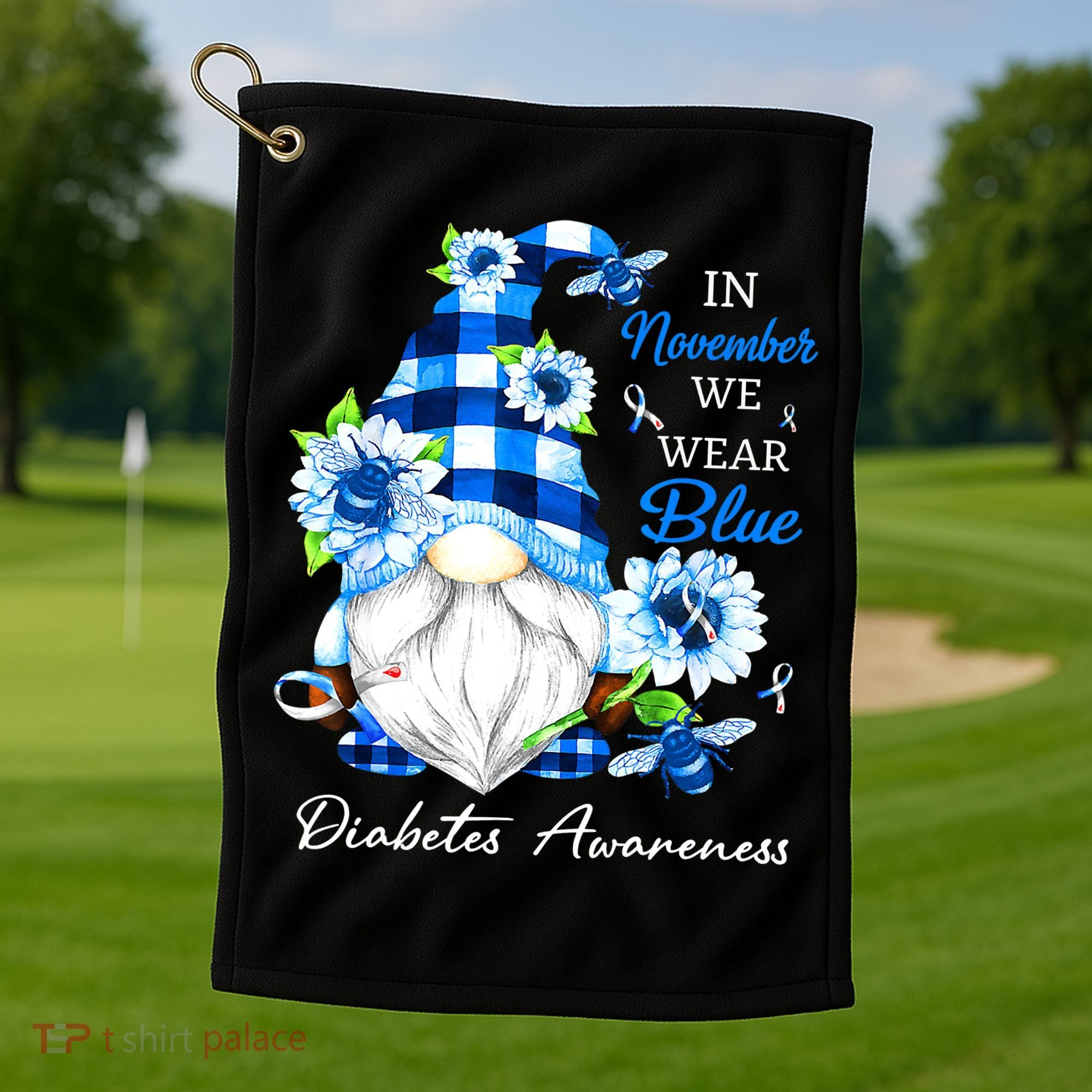 T1D T2D Diabetic Diabetes Awareness Golf Towel