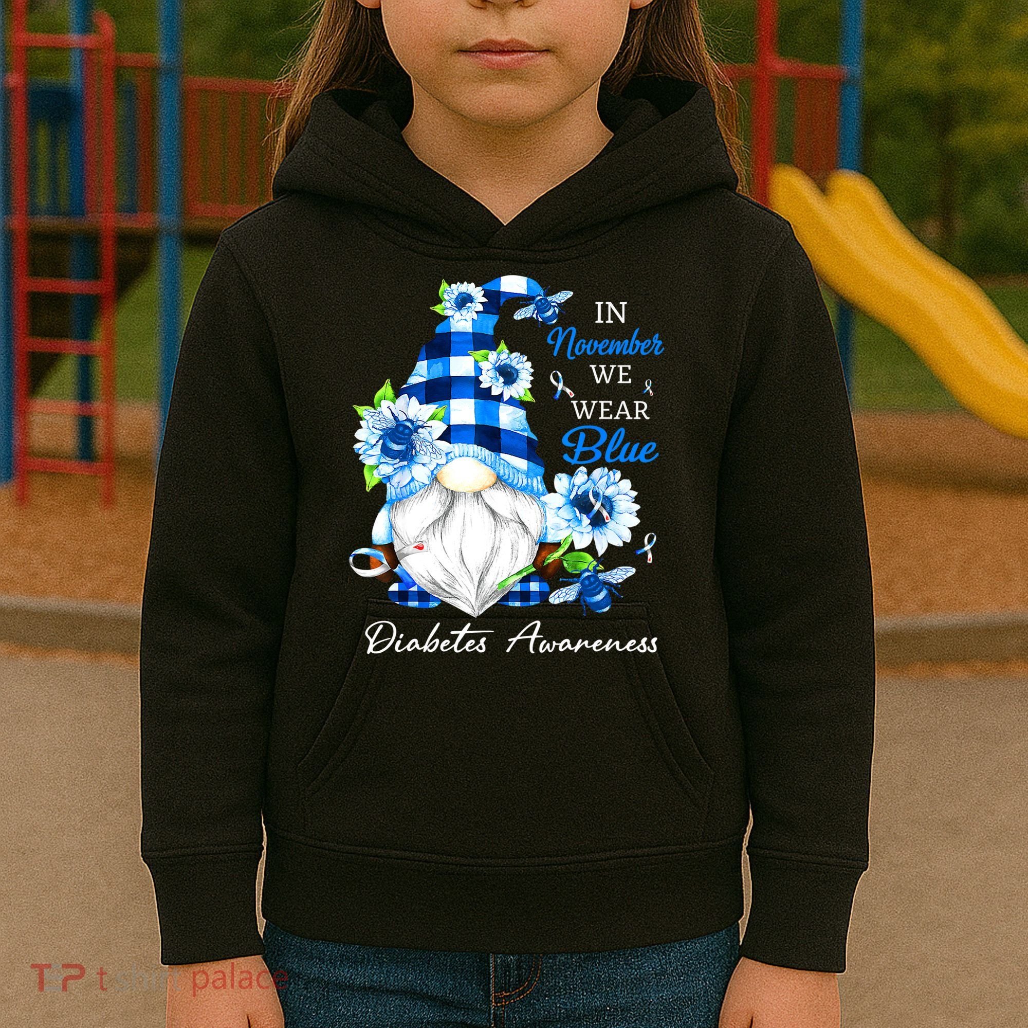 T1D T2D Diabetic Diabetes Awareness Kids Hoodie