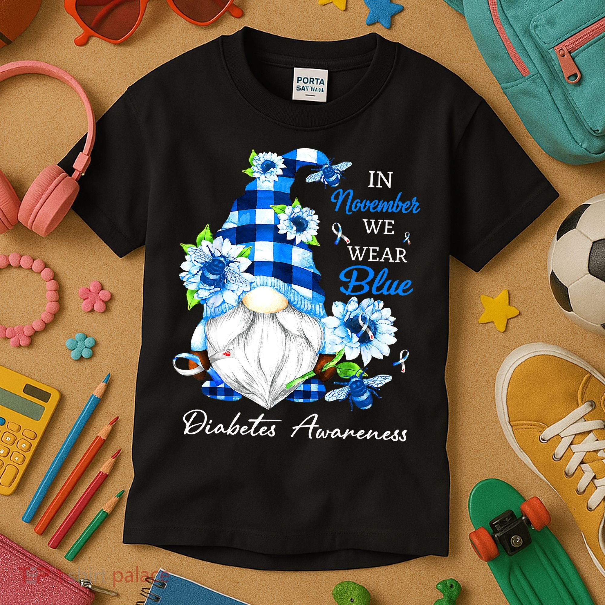 T1D T2D Diabetic Diabetes Awareness Kids T-Shirt