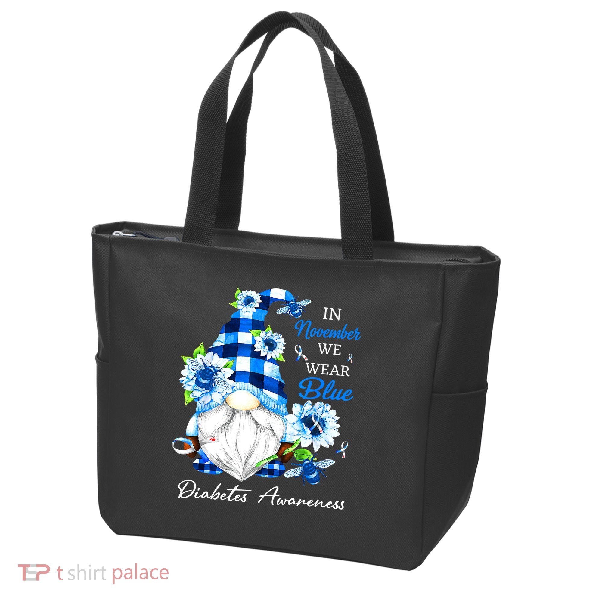 T1D T2D Diabetic Diabetes Awareness Tote Bag