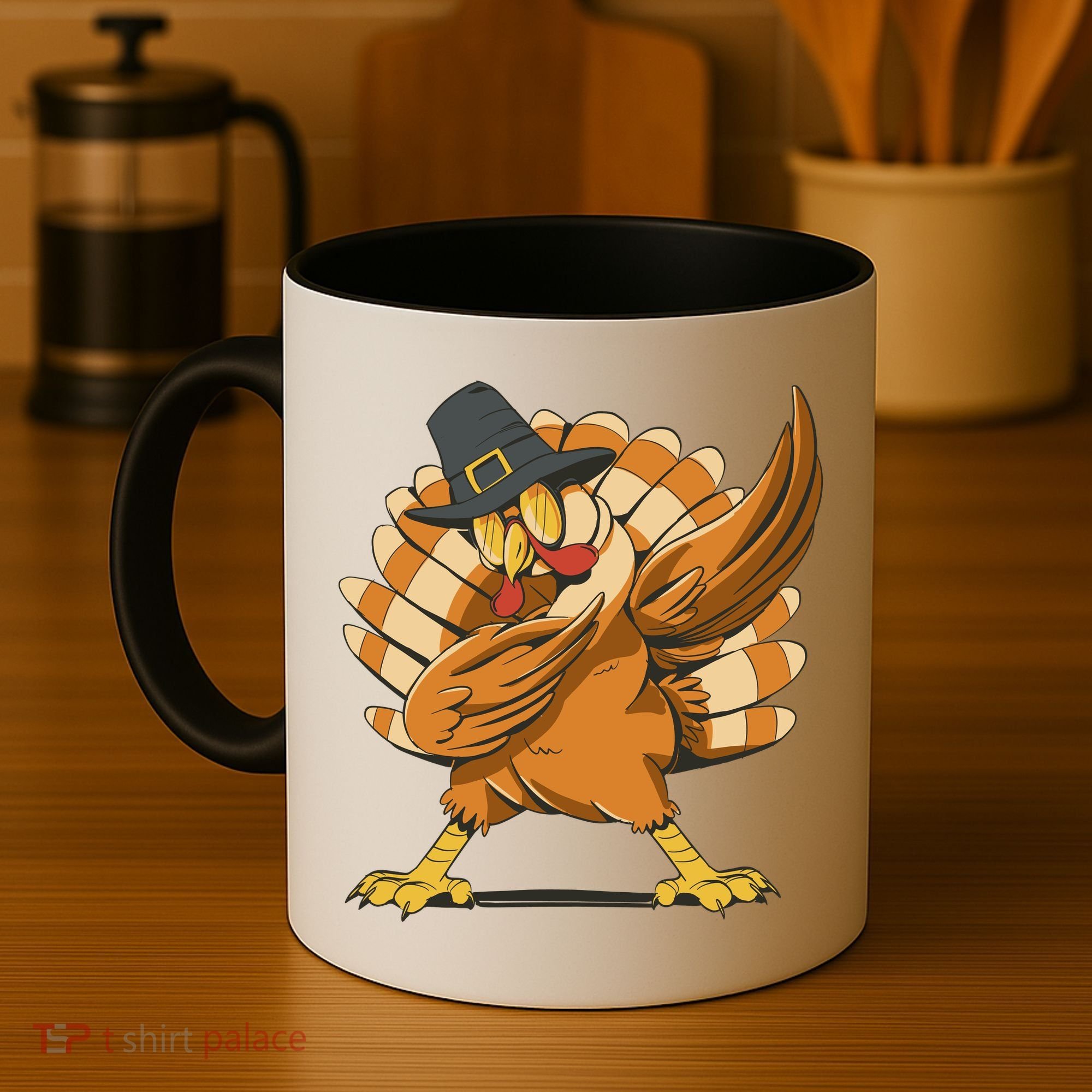 Thanksgiving Turkey Dabbing Funny Coffee Mug