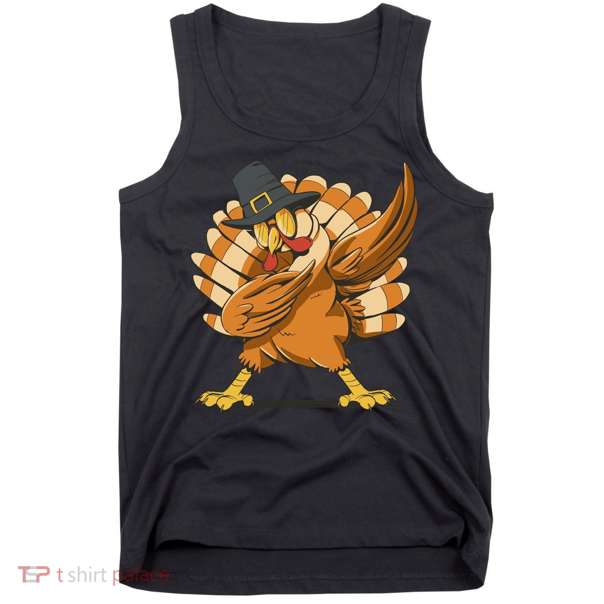 Thanksgiving Turkey Dabbing Funny Tank Top