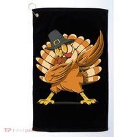 Thanksgiving Turkey Dabbing Funny Golf Towel thumb 0