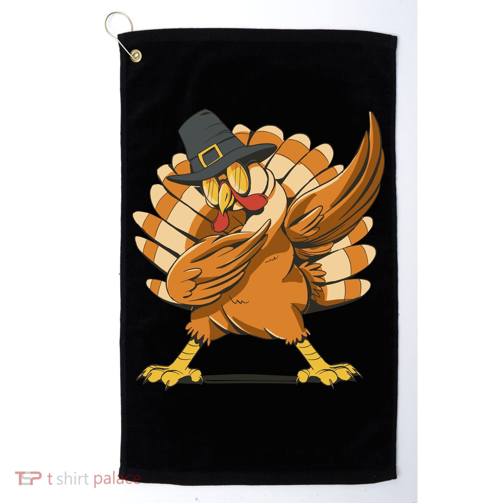 Thanksgiving Turkey Dabbing Funny Golf Towel