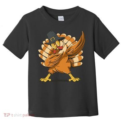 Thanksgiving Turkey Dabbing Funny Toddler T-Shirt