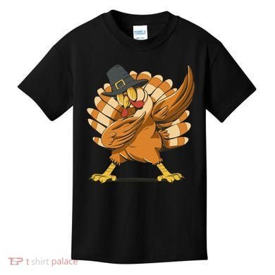 Thanksgiving Turkey Dabbing Funny Kids T-Shirt