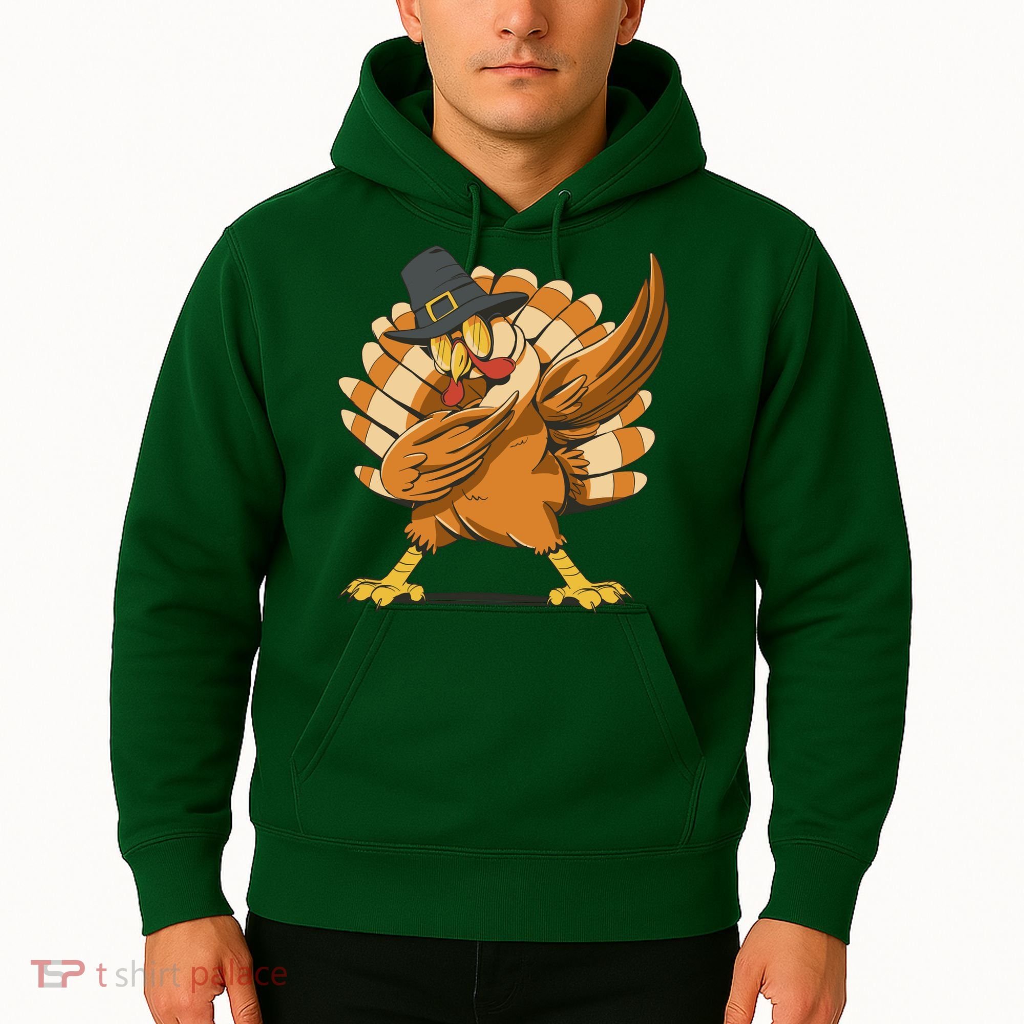 Thanksgiving Turkey Dabbing Funny Hoodie