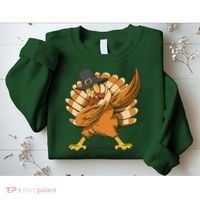 Thanksgiving Turkey Dabbing Funny Sweatshirt thumb 2