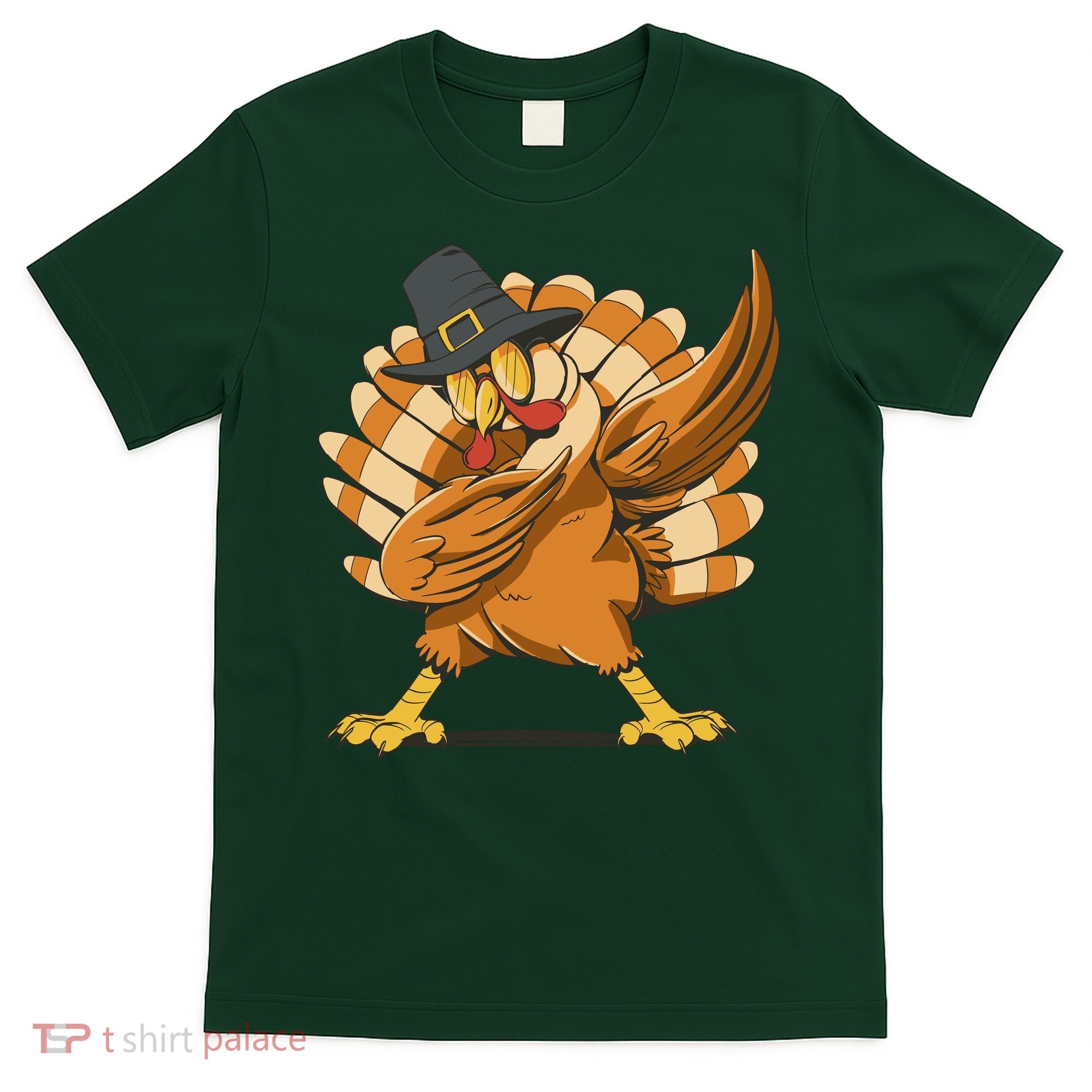 Thanksgiving Turkey Dabbing Funny T-Shirt