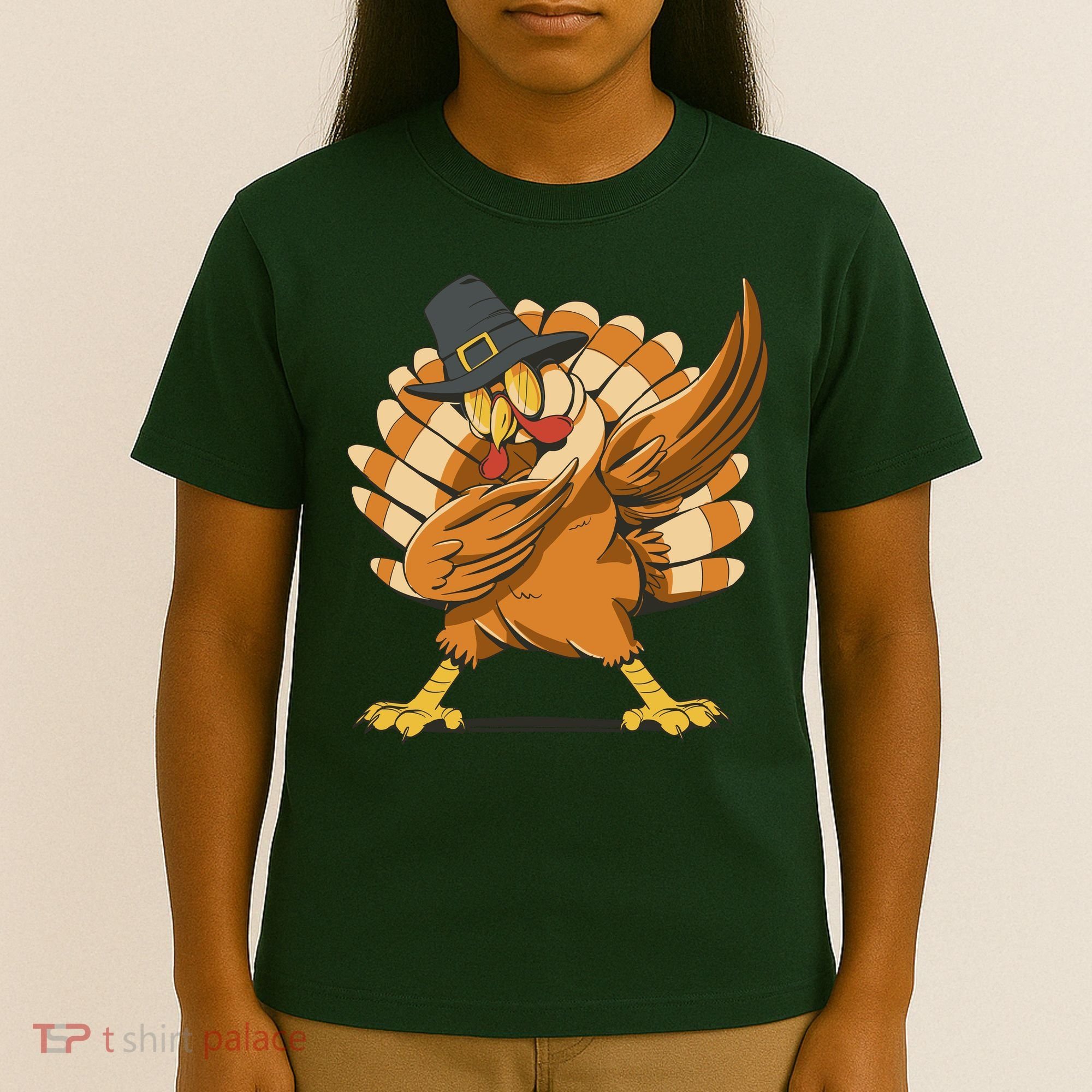 Thanksgiving Turkey Dabbing Funny T-Shirt