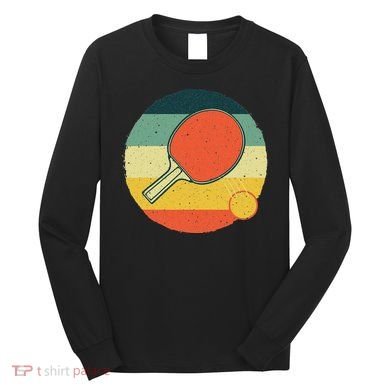 Table Tennis Design Ping Pong Players Long Sleeve Shirt