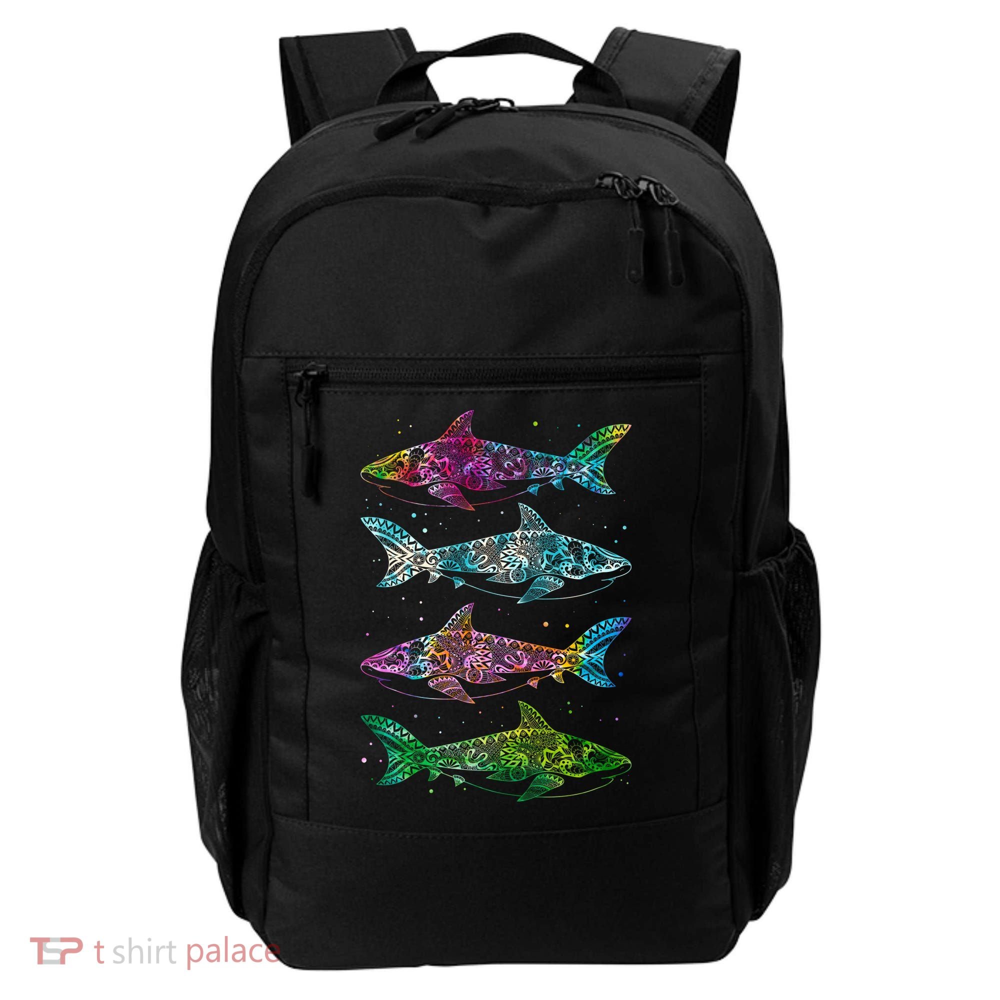 Tattoo Tie Dye Sharks Backpack
