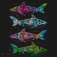 Tattoo Tie Dye Sharks Backpack thumb 2