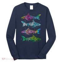 Tattoo Tie Dye Sharks Long Sleeve Shirt thumb 0