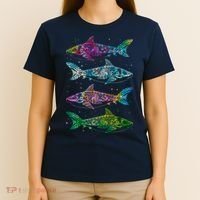 Tattoo Tie Dye Sharks T-Shirt thumb 4