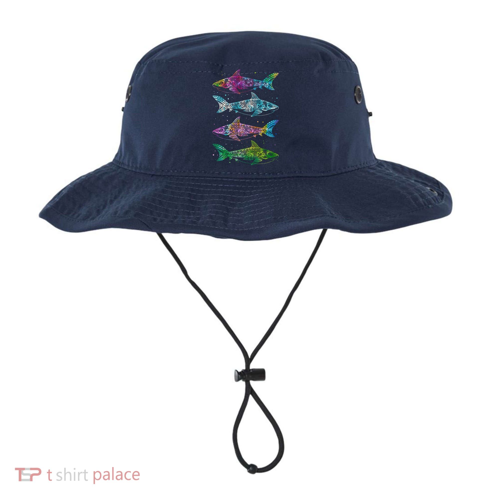 Tattoo Tie Dye Sharks Bucket Hat