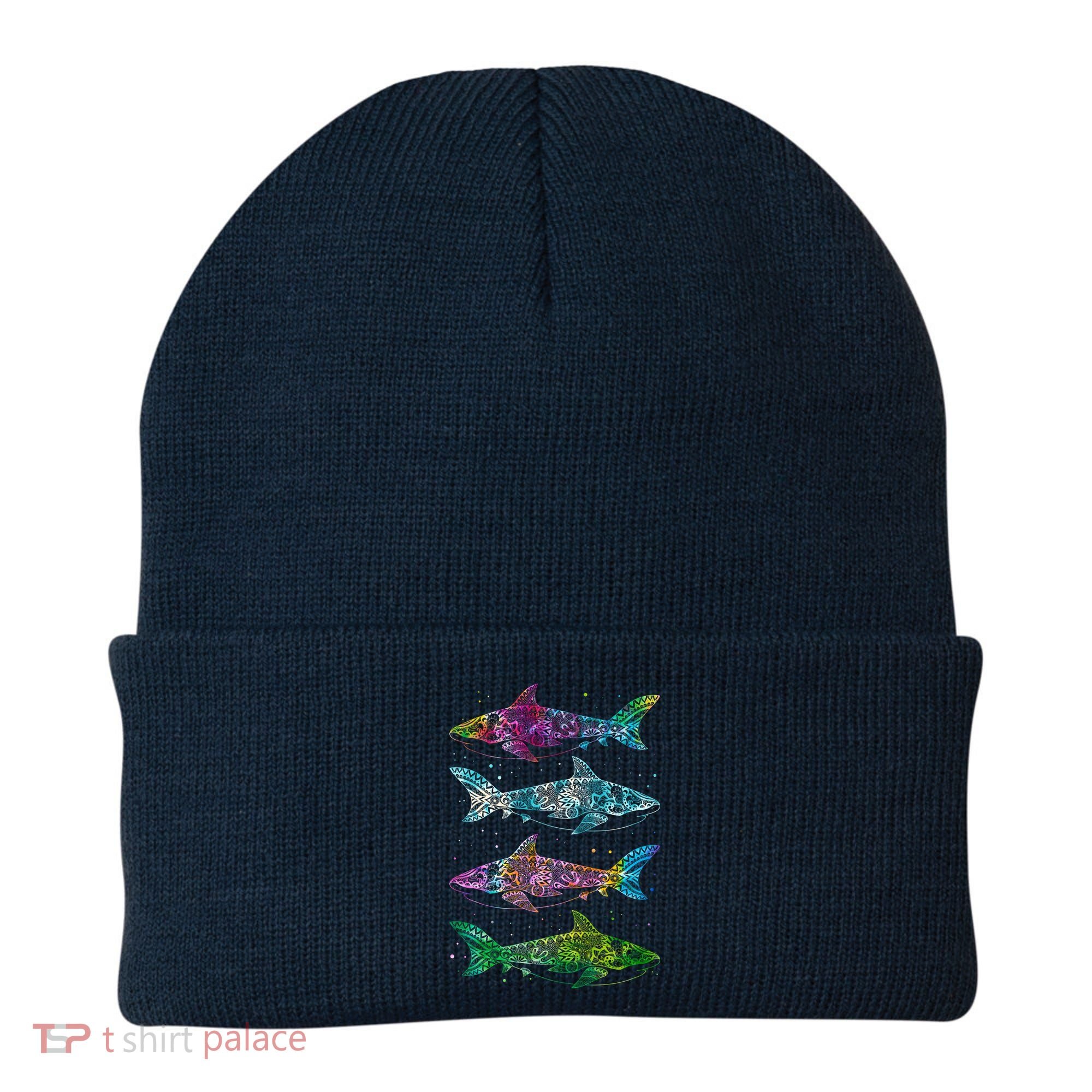 Tattoo Tie Dye Sharks Beanie