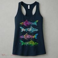 Tattoo Tie Dye Sharks Women's Tank Top thumb 3