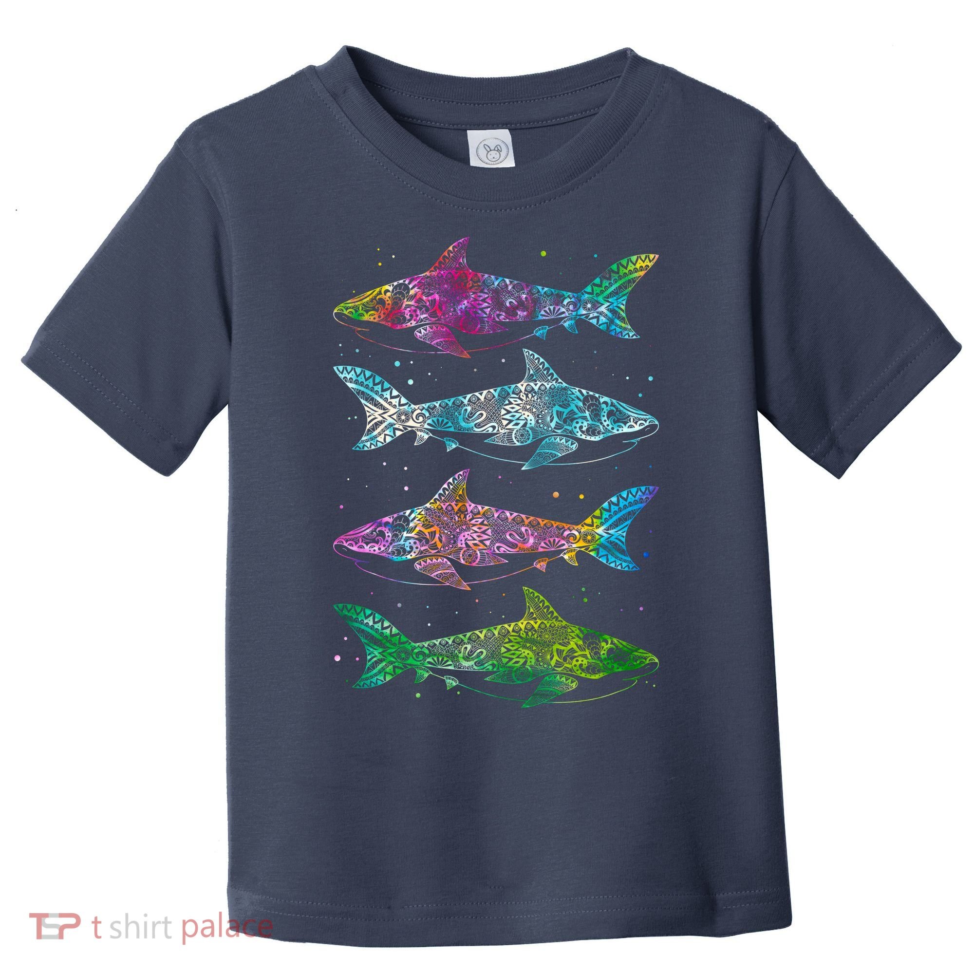 Tattoo Tie Dye Sharks Toddler T-Shirt