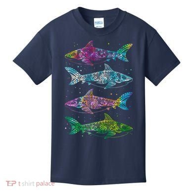 Tattoo Tie Dye Sharks Kids T-Shirt