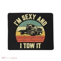 Tow Truck Driver Funny Towing Car Flat Bed Tow Truck Mousepad thumb 0