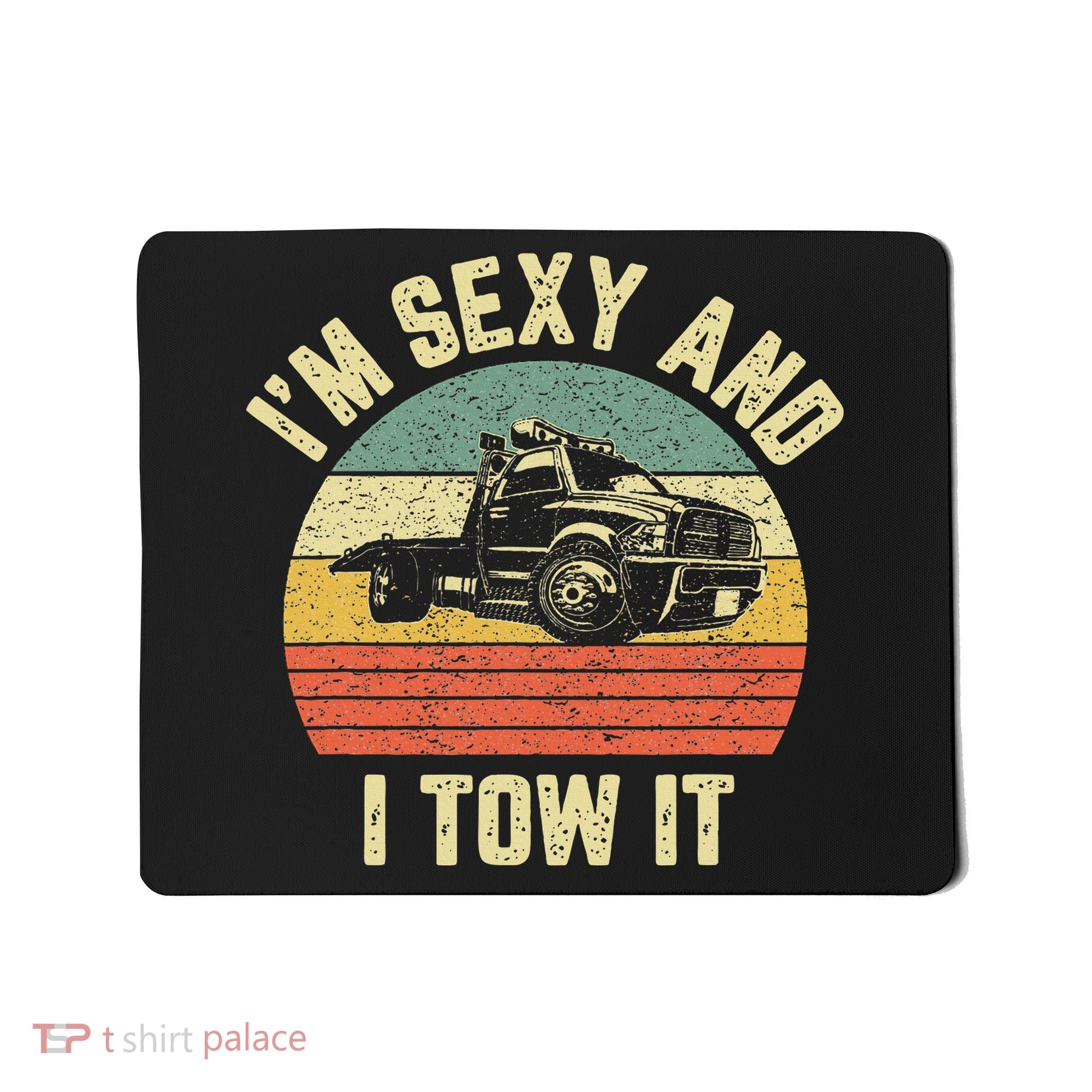 Tow Truck Driver Funny Towing Car Flat Bed Tow Truck Mousepad