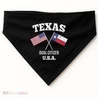 True Texan Dual Citizen Love Texas And America USA-Made Doggie Bandana thumb 0
