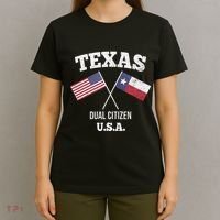 True Texan Dual Citizen Love Texas And America T-Shirt thumb 4