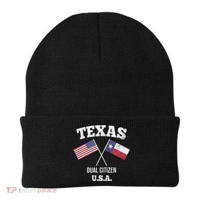 True Texan Dual Citizen Love Texas And America Beanie